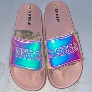 Ladies Flip Flops ‘Who Cares’